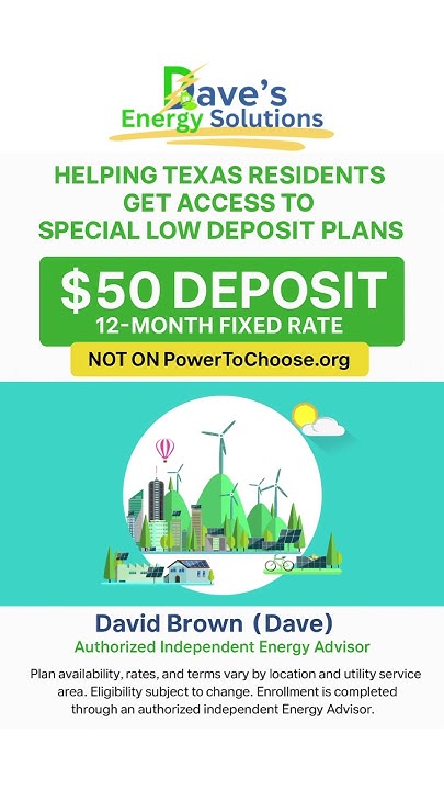 davessolutions's tweet card. TX $50 deposit, 12-mo fixed rate. Terms vary. #TexasEnergy #LowerDe...