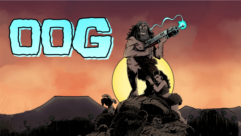 RollingSquidCom's tweet card. A cowardly caveman flees when his tribe needs him most, only to stumble upon a weapon that will change his life forever.