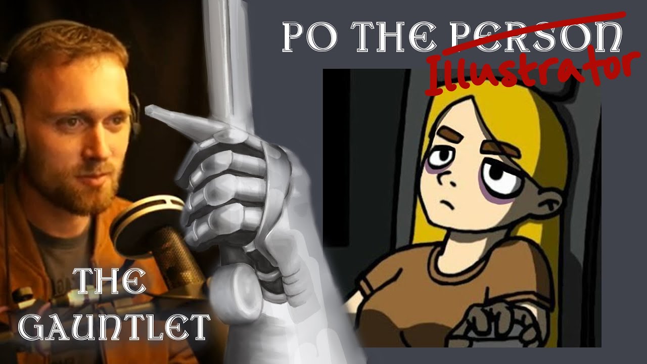 iamlambda's tweet card. Po faces The Gauntlet