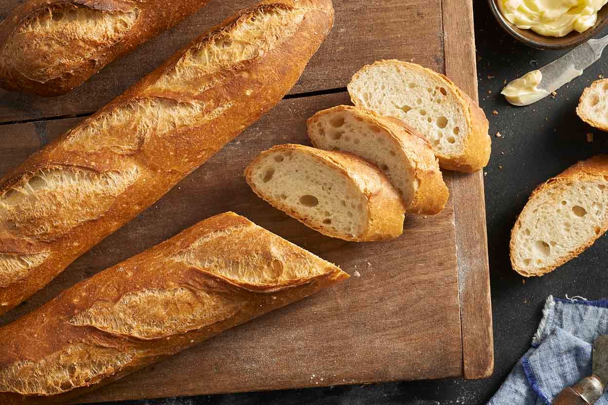 logotrix's tweet card. These crunchy baguettes feature a chewy interior riddled with holes, and a crisp, deep-golden crust. Create the perfect baguette with King Arthur Baking!