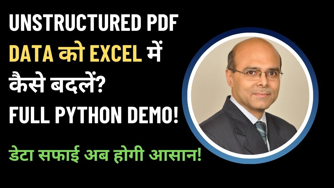 Parag_Kar's tweet card. Unstructured PDF Data को Excel/CSV में कैसे बदलें? | Python का आसान...