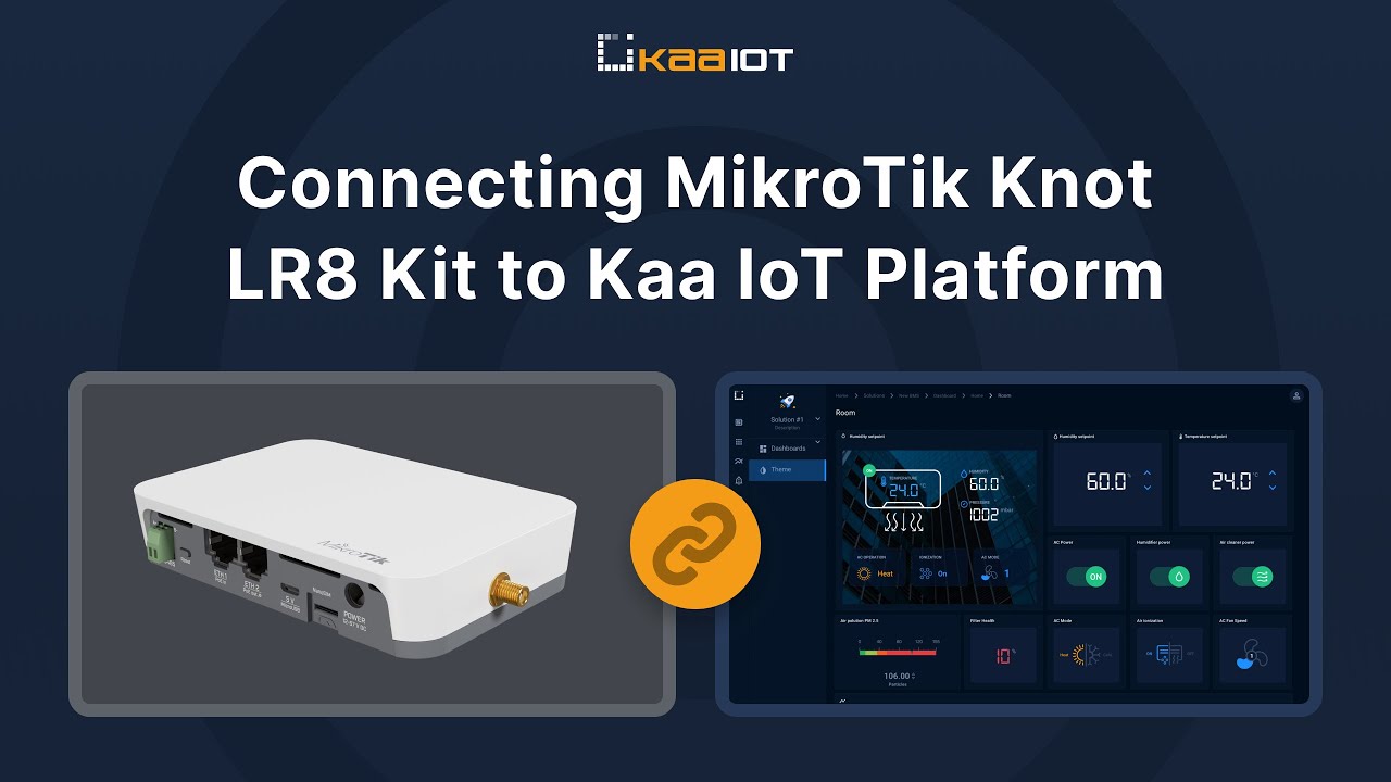 KaaIoT's tweet card. Connecting MikroTik Knot LR8 Kit to Kaa IoT Platform: A Complete Guide