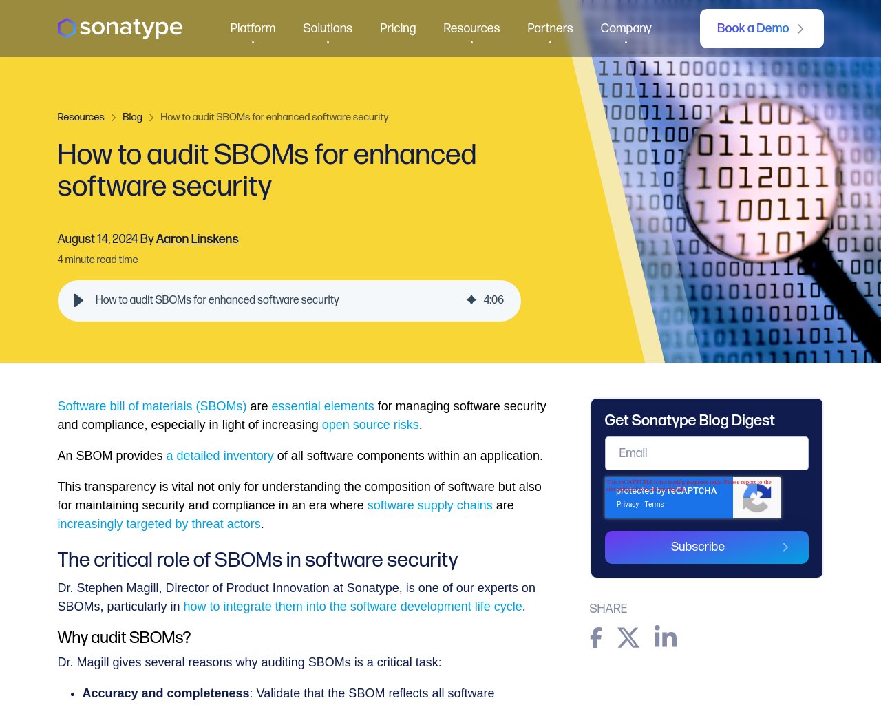 managetech_inc's tweet card. SBOM（ソフトウェア資材構成）は、ソフトウェアセキュリティとコンプライアンスを管理するための重要な要素であり