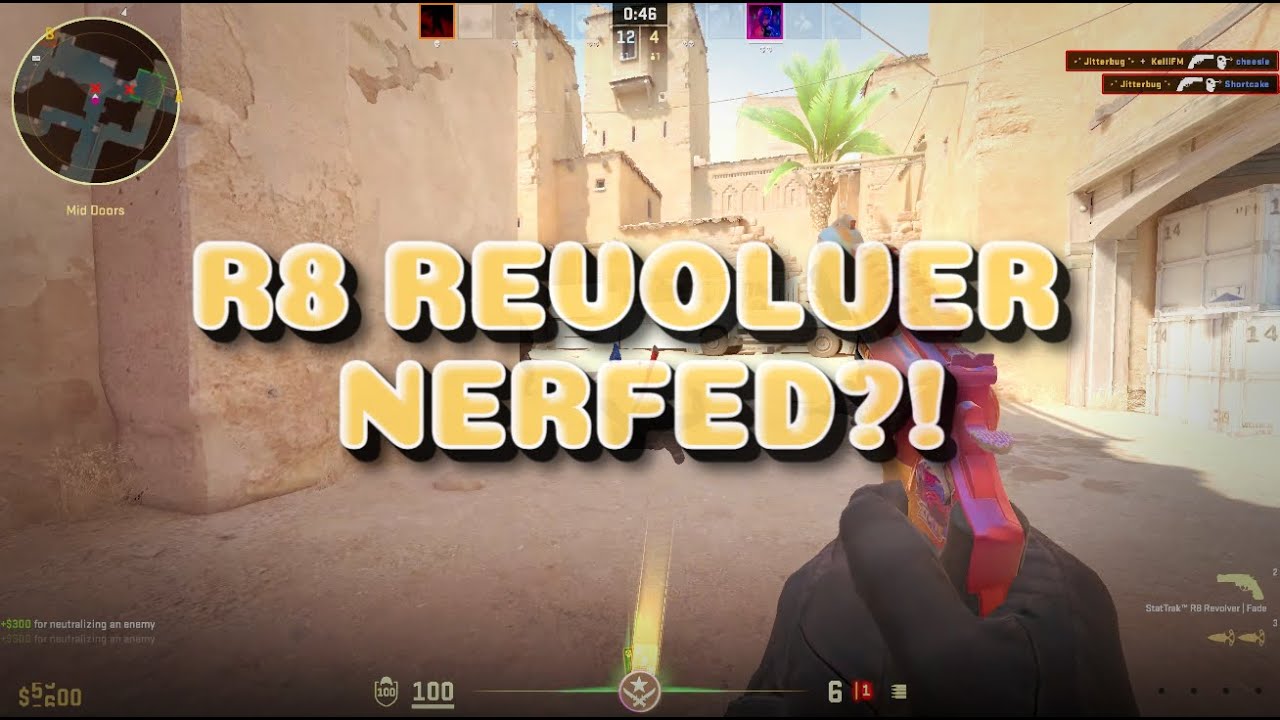 JitterbugCS's tweet card. Disrespecting people on CS2 for 3 minutes and 23 seconds with the R8...