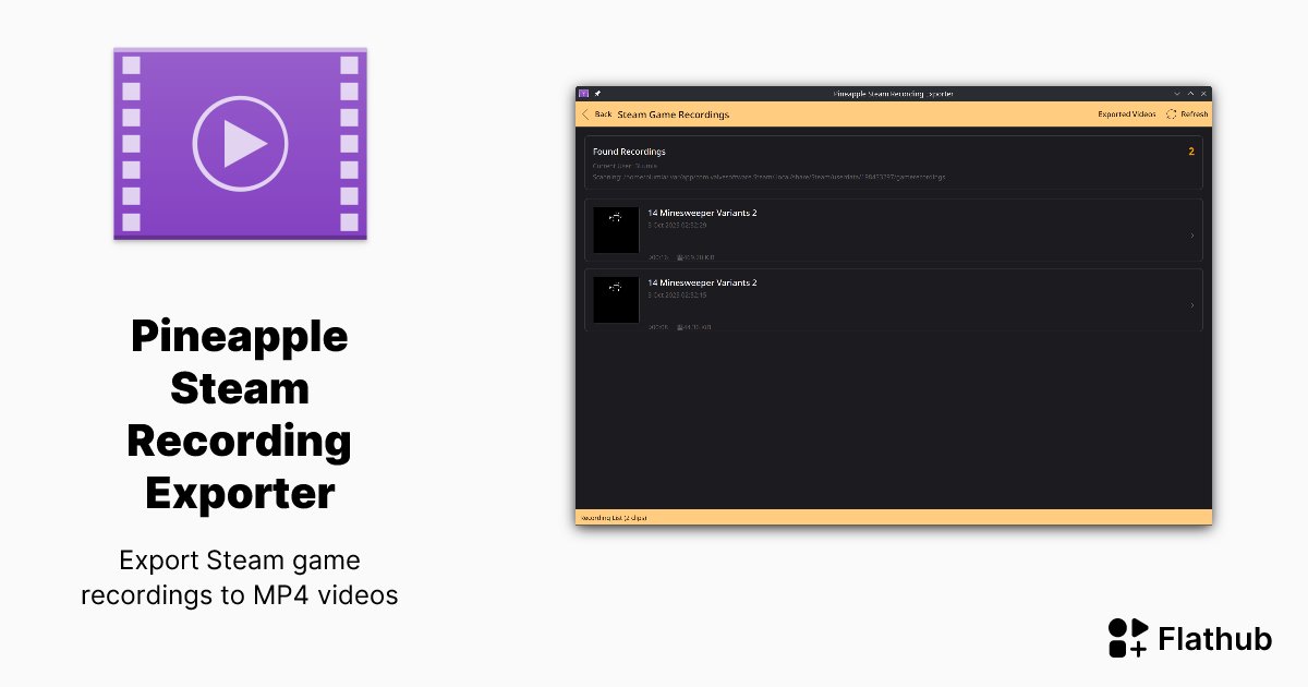 BLumiaW's tweet card. Export Steam game recordings to MP4 videos