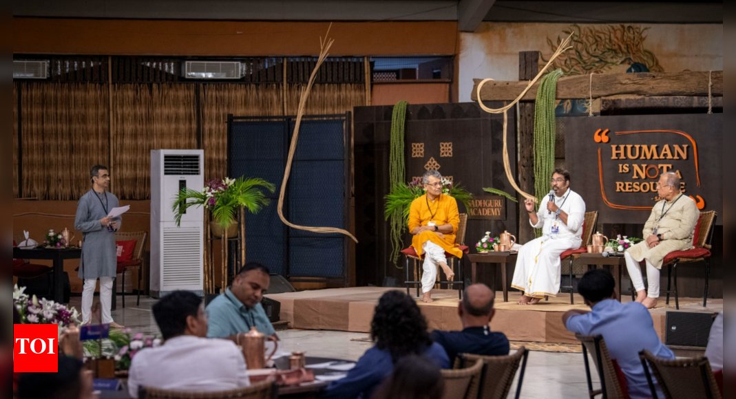 itzgurusgrace's tweet card. India News: The 9th edition of 'Human is not a Resource' program, organized by Sadhguru Academy, convened at Isha Yoga Center, Coimbatore, emphasizing individual