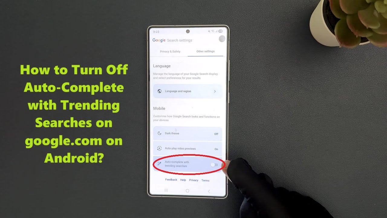 TechMeSpot's tweet card. How to Turn Off Auto-Complete with Trending Searches on google.com on...