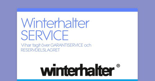 MDSolution_AB's tweet card. Winterhalter SERVICE
