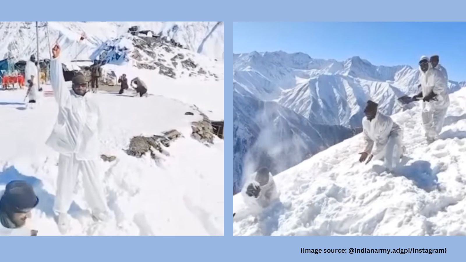 ietrending's tweet card. A video shared on the Army’s official Instagram page shows the soldiers playing cricket in a snow-laden region using an improvised setup.
