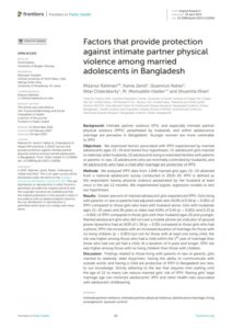 D4Iproject's tweet card. Author(s): Mizanur Rahman, Kanta Jamil, Quamrun Nahar, Nitai Chakraborty, M. Moinuddin Haider, and Shusmita KhanYear: 2023Filed under: Adolescent, Bangladesh, journal article, Violence