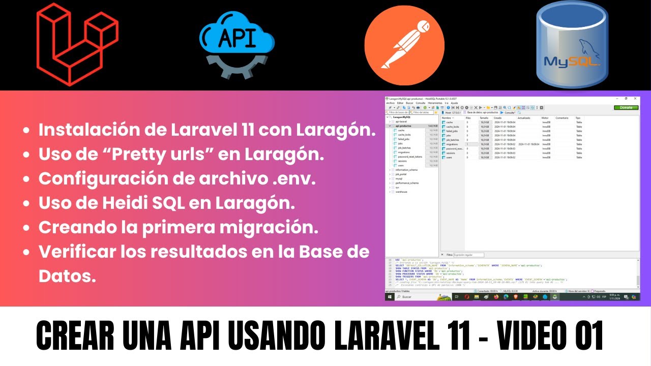 javiersistemas's tweet card. Crear una API usando LARAVEL 11 - Introducción [Video 01]