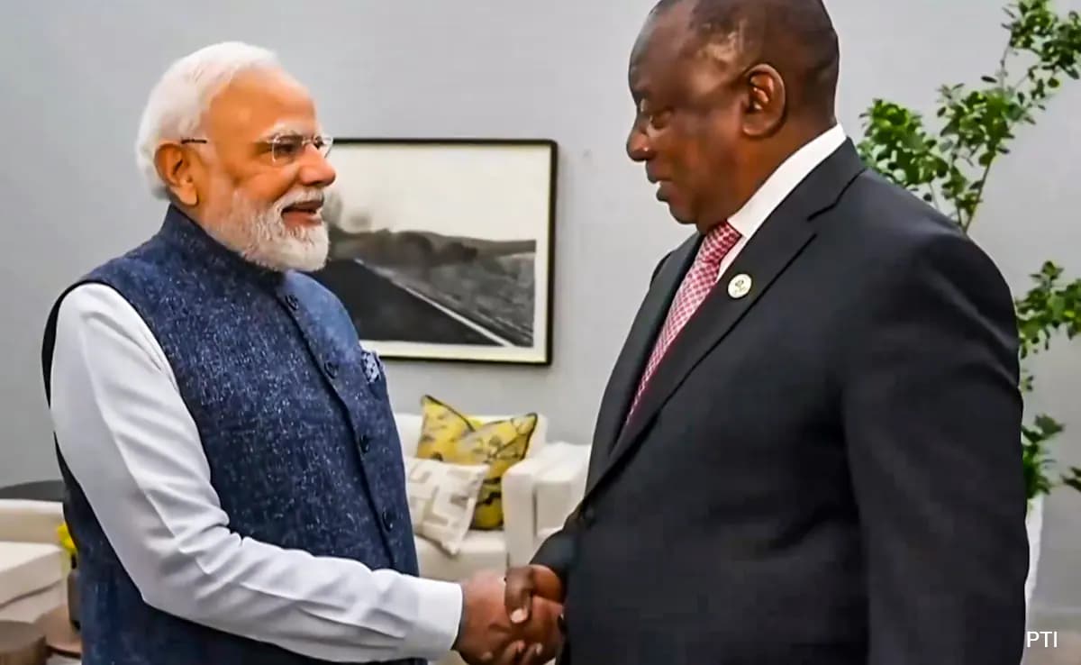 CuriousCats_US's tweet card. PM Modi Holds Bilateral Talks With South African President Cyril Ramaphosa At G20 Summit; Proposes G20 Open Satellite Data Partnership.