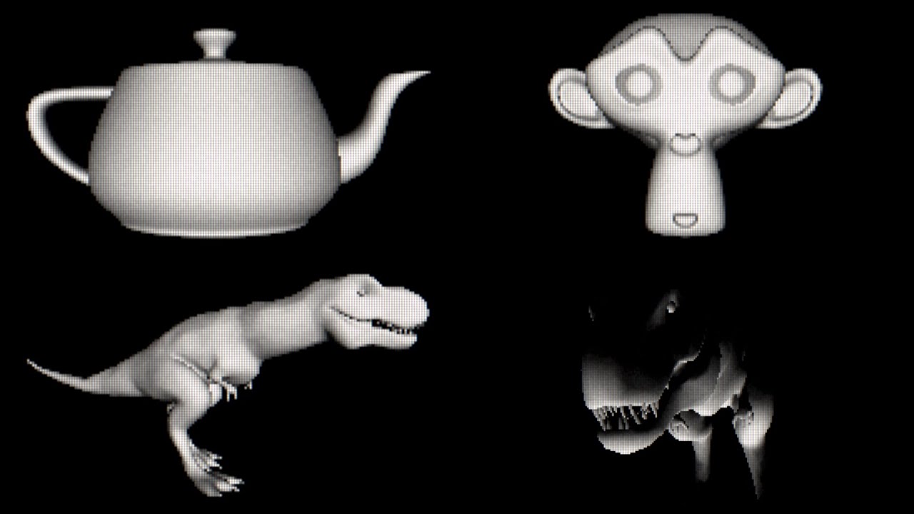 MovieVertigo's tweet card. TIC-80 3D lighting demo with Gouraud shading