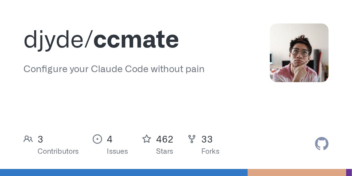 randyloop's tweet card. Configure your Claude Code without pain. Contribute to djyde/ccmate development by creating an account on GitHub.
