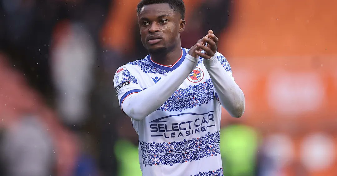 ReadingFC's tweet card. Daniel Kyerewaa on Blackpool victory