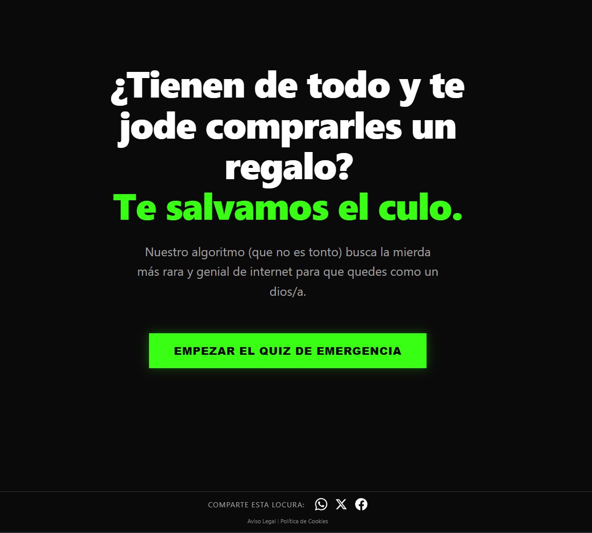 ChemaR_Code's tweet card. ¿Tienen de todo y te jode comprarles un regalo? Te salvamos el culo.