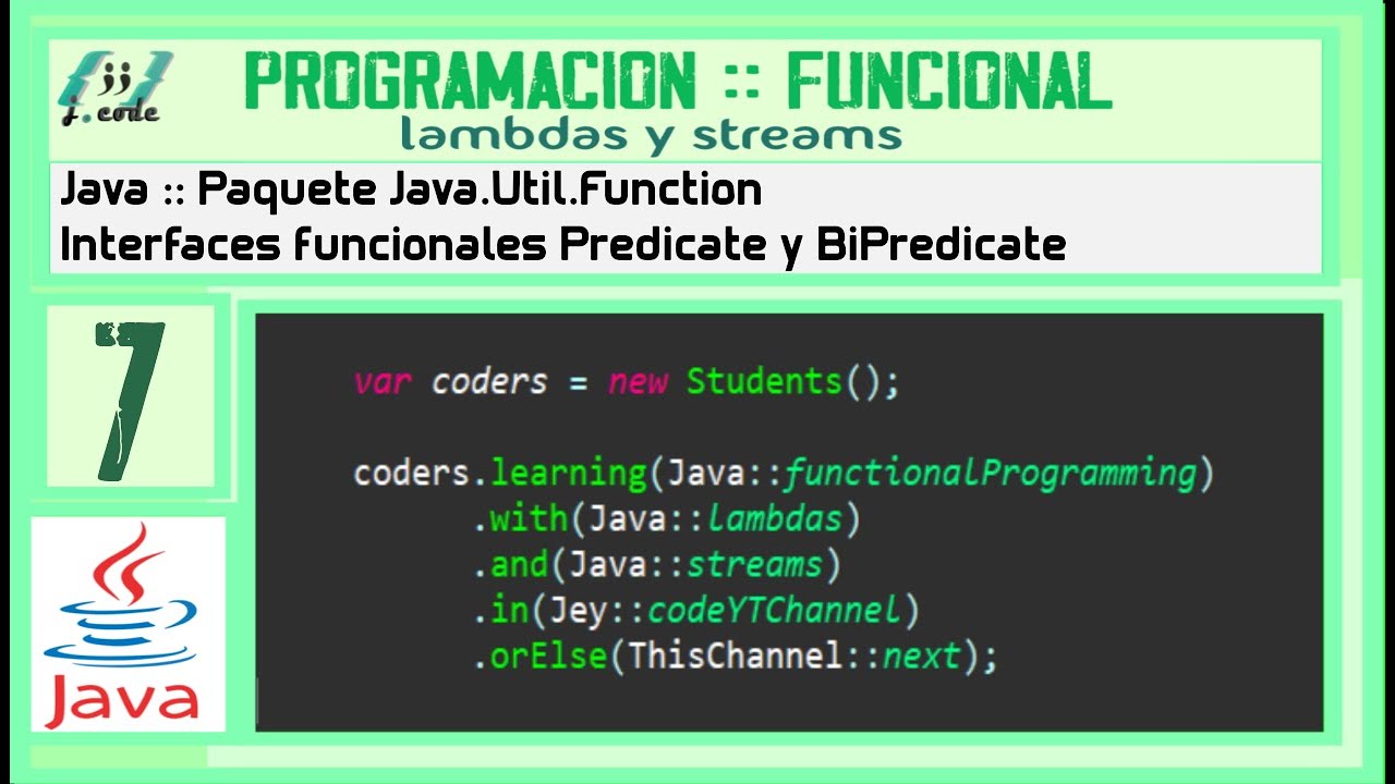 jey_code's tweet card. Programación FUNCIONAL en JAVA | PREDICATE | BIPREDICATE | Predicados...