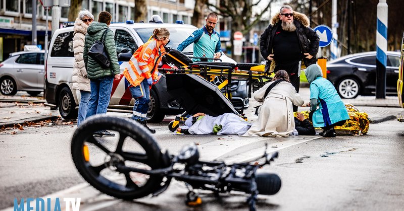 Aanrijding tussen fatbike en auto in Rotterdam