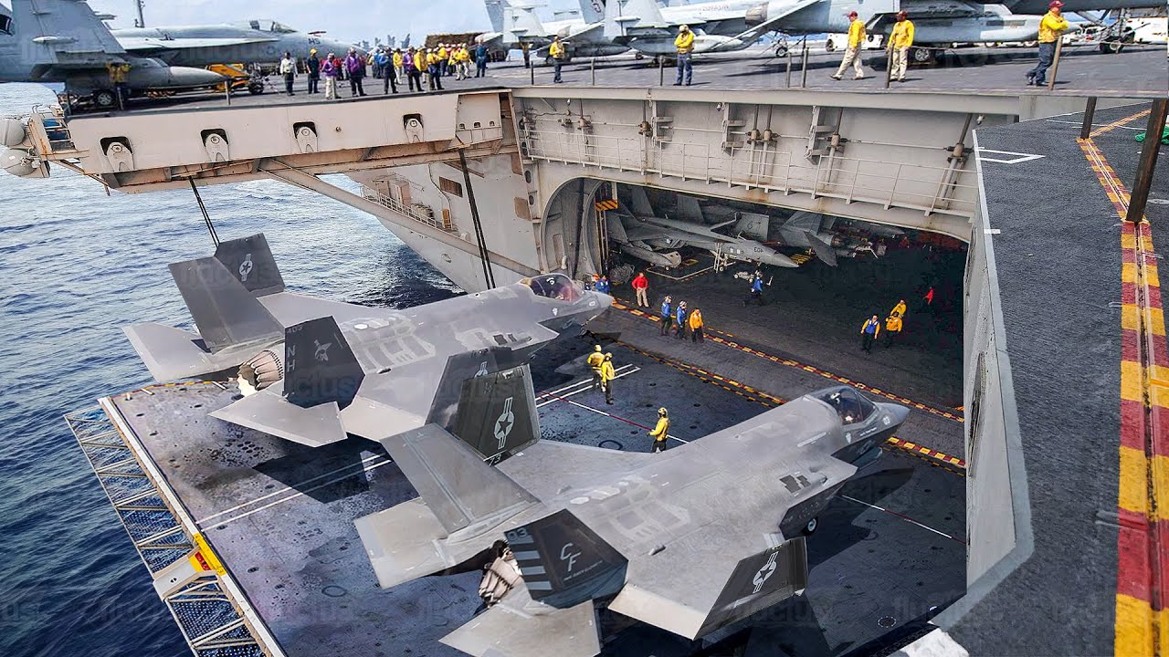 Bitru0Edeh's tweet card. Life Inside US Aircraft Carrier Storing Millions $ Jets in Middle of...