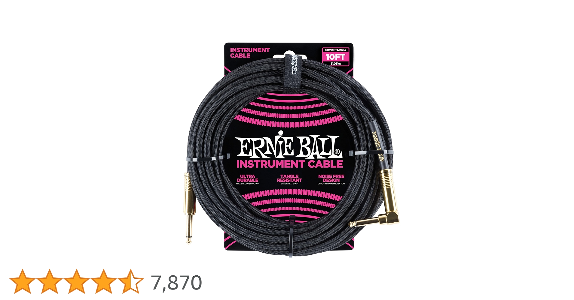 Fire528096's tweet card. アーニーボールの楽器用シールドケーブルは、ハイセンスなデザインを採り入れ、優れたコンポーネントで構成されています。 デュアル・コンダクター&デュアル・シールド構造を採用しているため、楽器用ケーブルとして求められる極端な周波数特性の無い素直な透き通る音色と、少ないノイズ、耐久性のすべてを備えています。 ストレートとアングル・プラグを組み合わせ、長さは10フィート(約3.05m)です。...