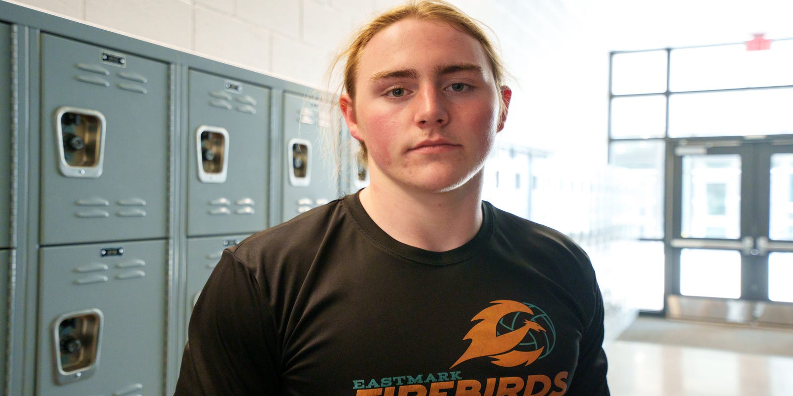 azc_obert's tweet card. Eastmark football and volleyball player Kaden Armstrong battles asthma and diabetes to be a leader on his teams.