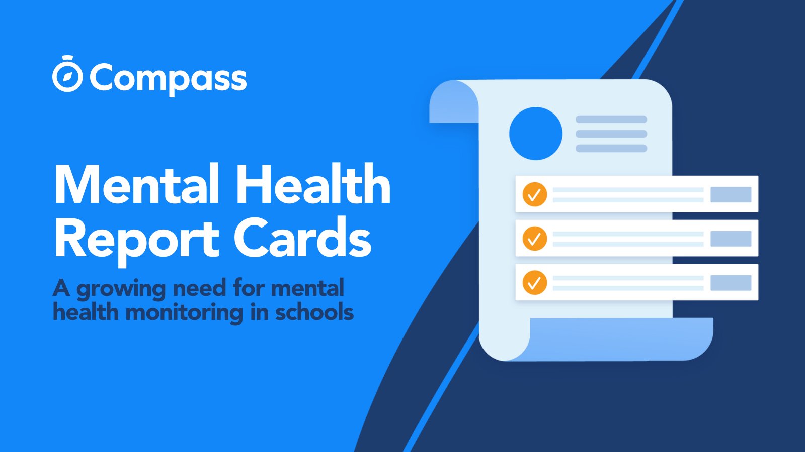 CompassMIS's tweet card. Explore the benefits of termly mental health reports in schools to support student wellbeing alongside academic progress and behaviour.