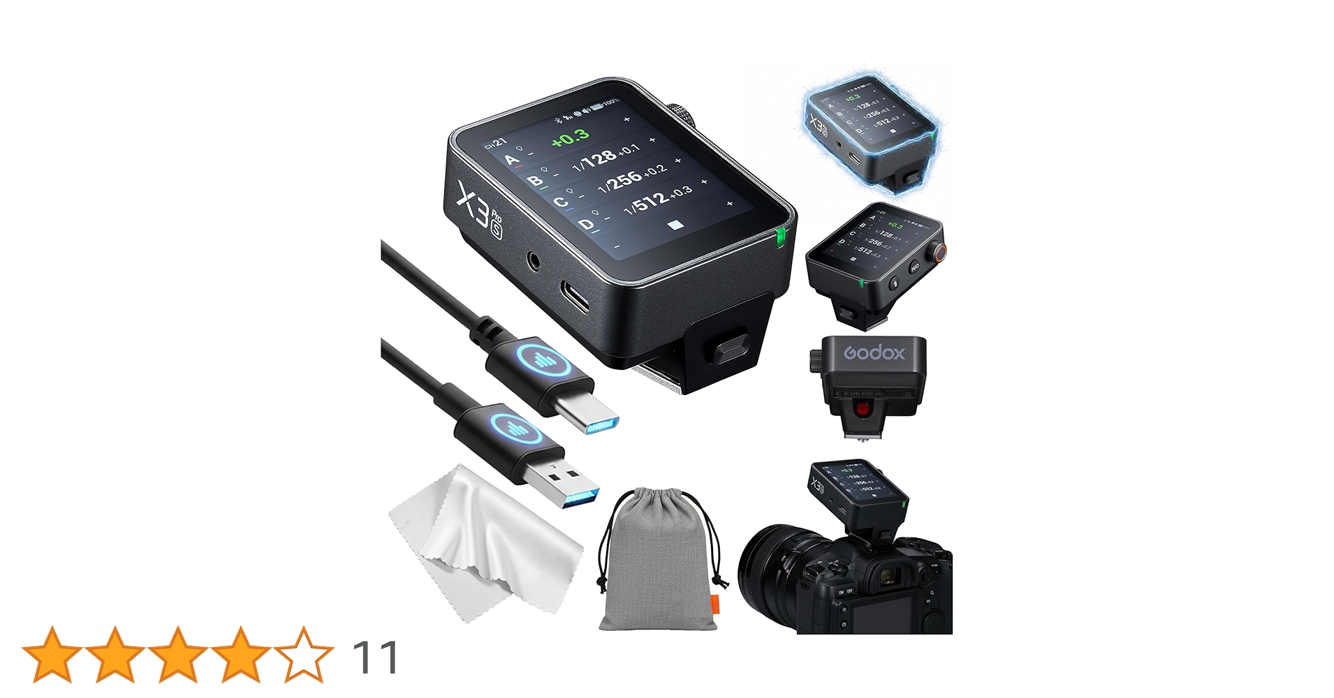 GodoxDealer's tweet card. 【シャッター制御 & AF補助ライト】新たにシャッター制御機能とAF補助ライトを追加します。半押しでフォーカス信号を送信し、撮影前に遅延時間、露光時間、撮影間隔、撮影枚数などをあらかじめ設定可能。PC端子を出力として利用し、シャッターケーブルでカメラを制御することもできます。