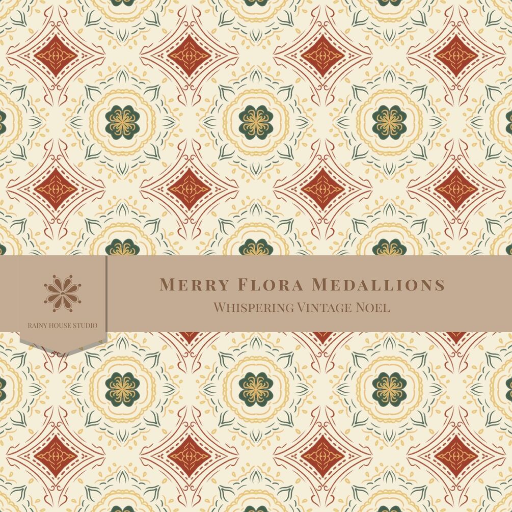 RainyhouseSt's tweet card. ✿ What’s Included• 1 seamless patterns (PNG) • High resolution: 300 DPI • Size: 3000 × 3000 px • Delivered in a ZIP file🎨 Color PaletteSoft vintage Christmas tones — warm red, teal, pastel lilac,...