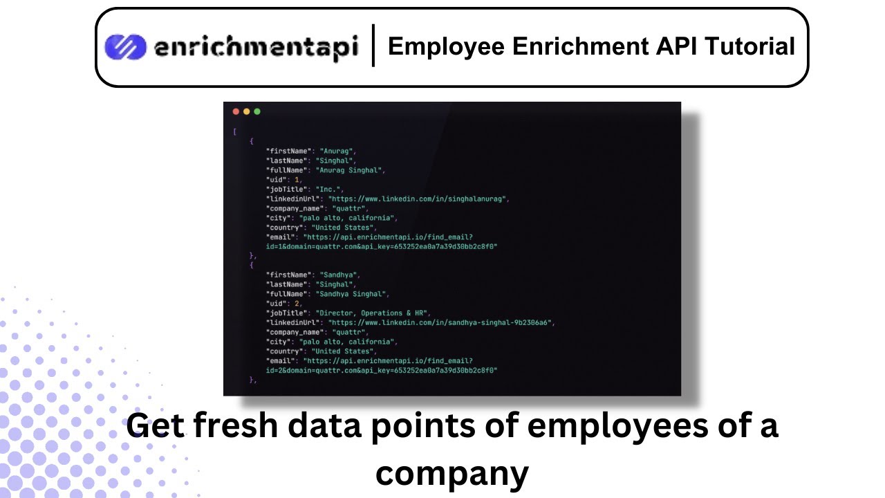 RiteKitAPI's tweet card. Employee Enrichment API Tutorial | How to Get Fresh Data Points for...
