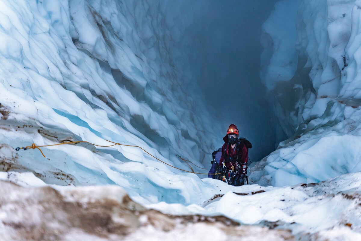 vancouvertrails's tweet card. Something melted a hole through the glacier above the Mount Meager Volcano in 2016. A perilous expedition ventured deep inside the cave to find out, did the volcano wake up? 