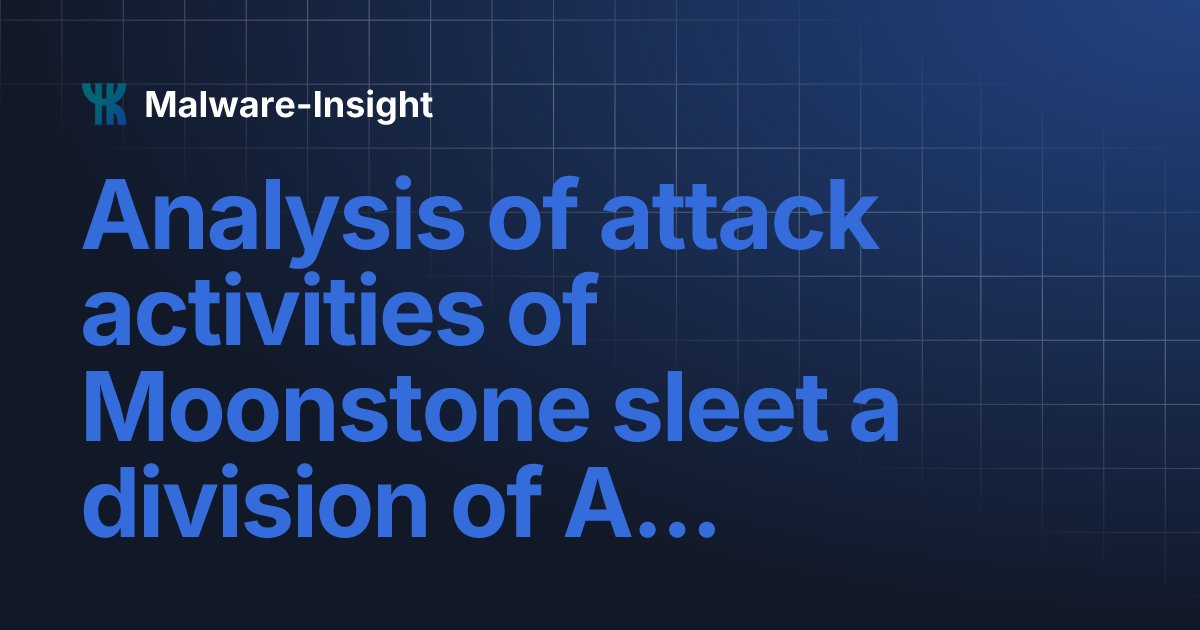 lazarusholic's tweet card. Analysis of attack activities of Moonstone sleet a division of APT-C-26 (Lazarus) group | Malware...