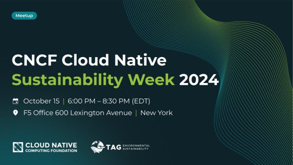 kubernetesNYC's tweet card. The CNCF Sustainability Week is an annual event organised by the CNCF Technical Advisory Group for Environmental Sustainability (TAG ENV) in collaboration with the Cloud Na