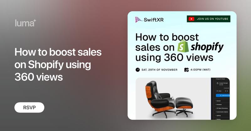 swiftxr_io's tweet card. Join us for an enlightening session on 29th of November, 2025, from 3:00 PM to 4:00 PM GMT, hosted by SwiftXR, where we will delve into how to make sales on…