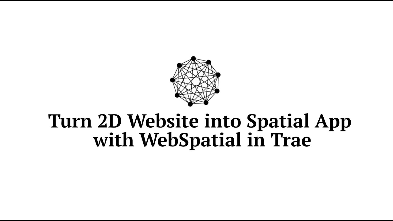 Trae_ai's tweet card. Turn 2D Website into Spatial App with WebSpatial and Trae