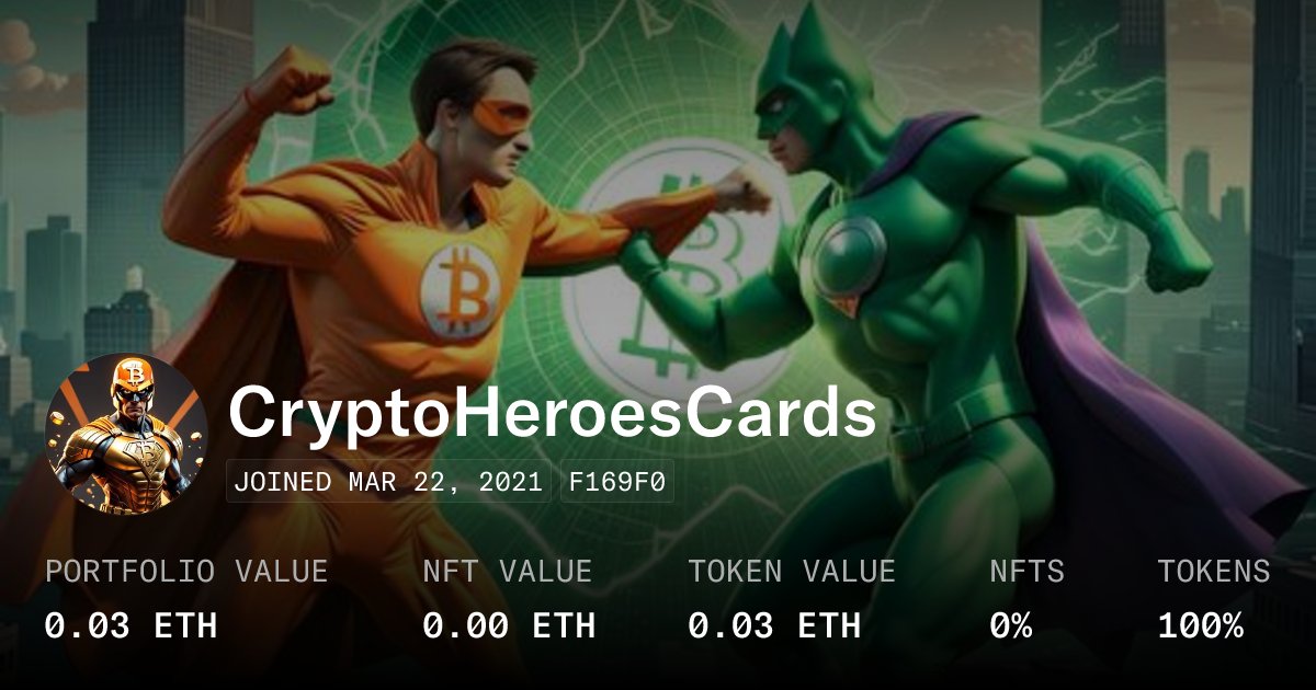 codeTalk3's tweet card. Check out CryptoHeroesCards's NFTs and tokens on OpenSea, the largest marketplace for crypto collectibles.