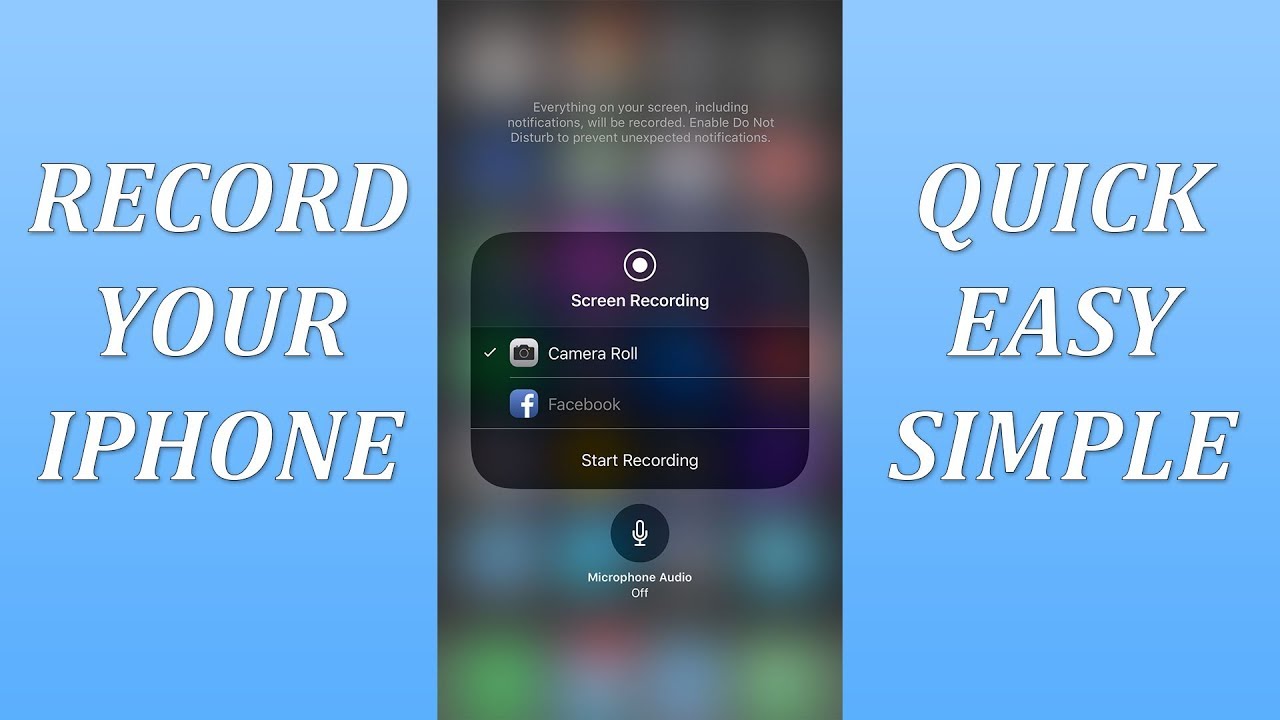 JHowTechTips's tweet card. How to Record Your iPhone Screen iOS 11