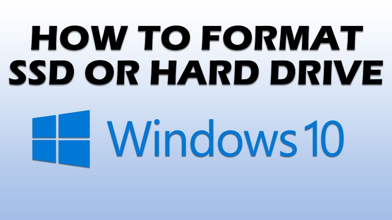 JHowTechTips's tweet card. How to Format SSD or Hard Drive in Windows 10
