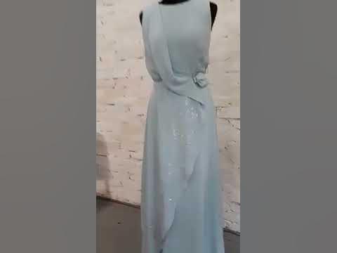 embpatches's tweet card. Direct embroidery on grey dress