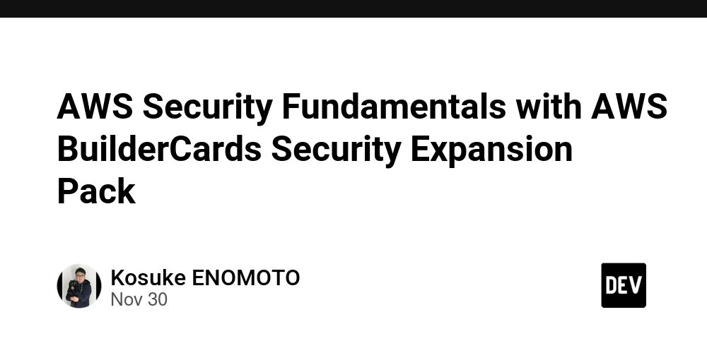 aws_cb_blogs's tweet card. TL;DR Let’s learn the Security pillar of the AWS Well-Architected Framework by using AWS...
