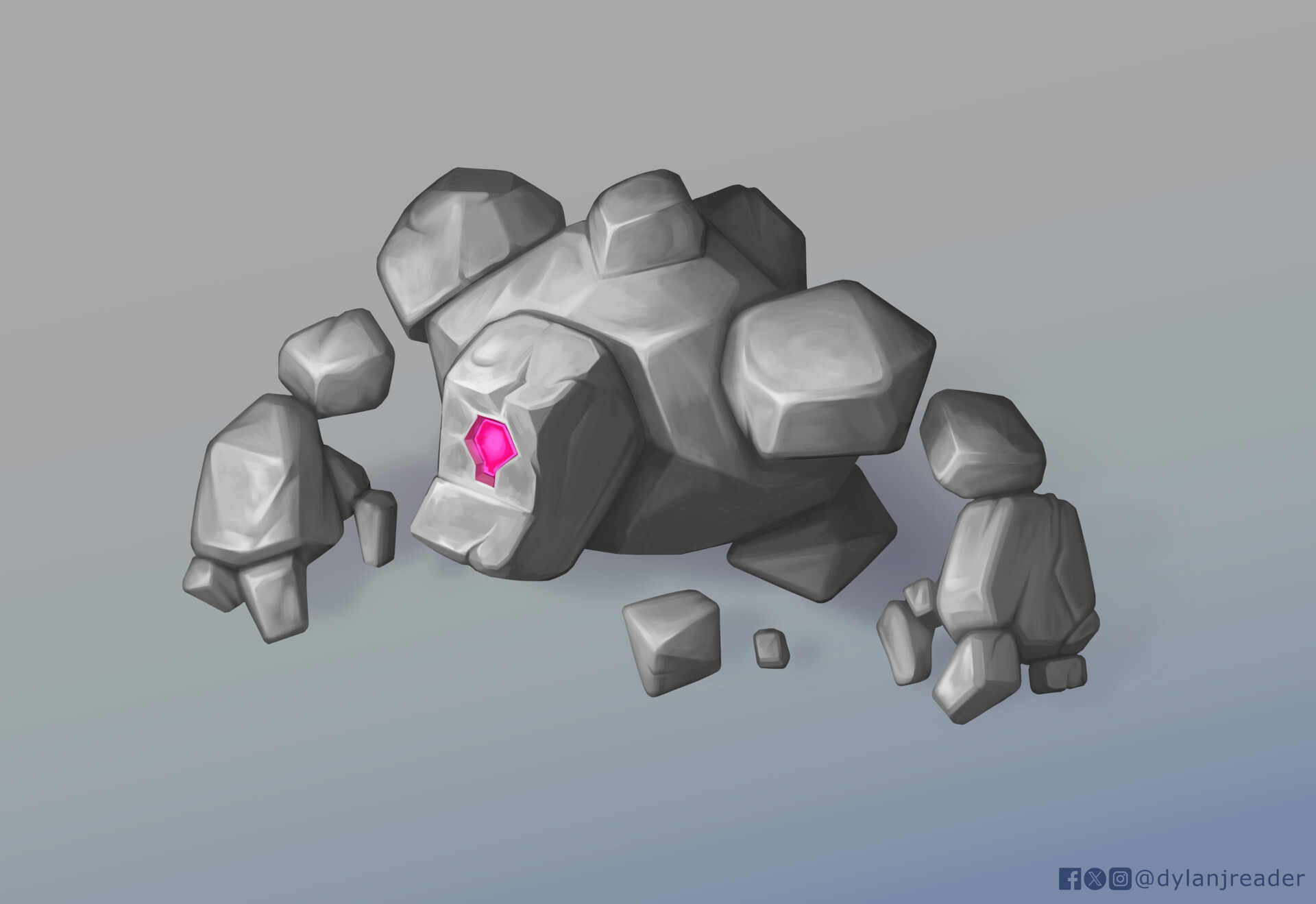 dylanjreader's tweet card. stone golem, Dylan Reader