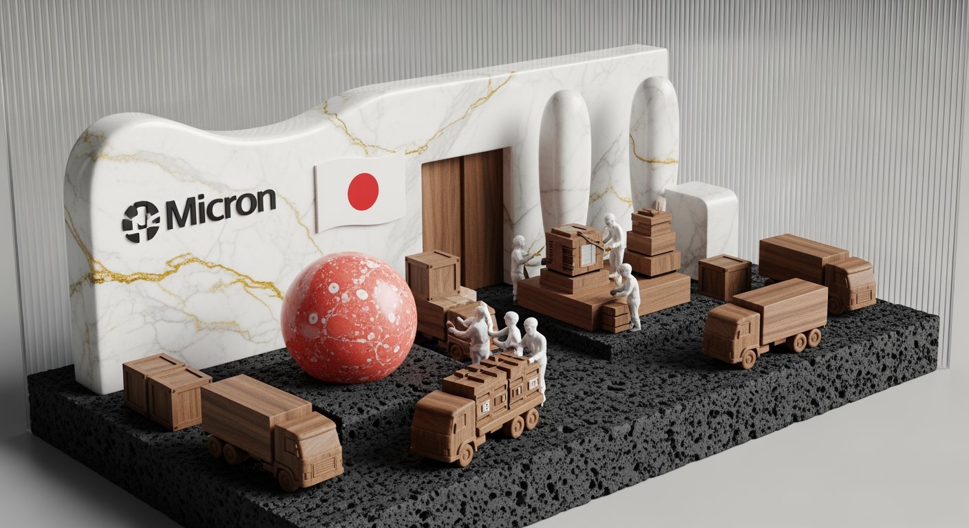 NemoThematic's tweet card. Explore stocks benefiting from Micron's $9.6bn Japanese factory and Japan's semiconductor revival. Trade commission-free.