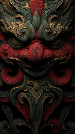 on_lockscreen's tweet card. Download this high-quality Ornate Dragon Mask wallpaper for your iPhone lock screen. Dark ornate dragon mask wallpaper featuring carved gold and deep red textures. High-detail 4K wallpaper ideal for...