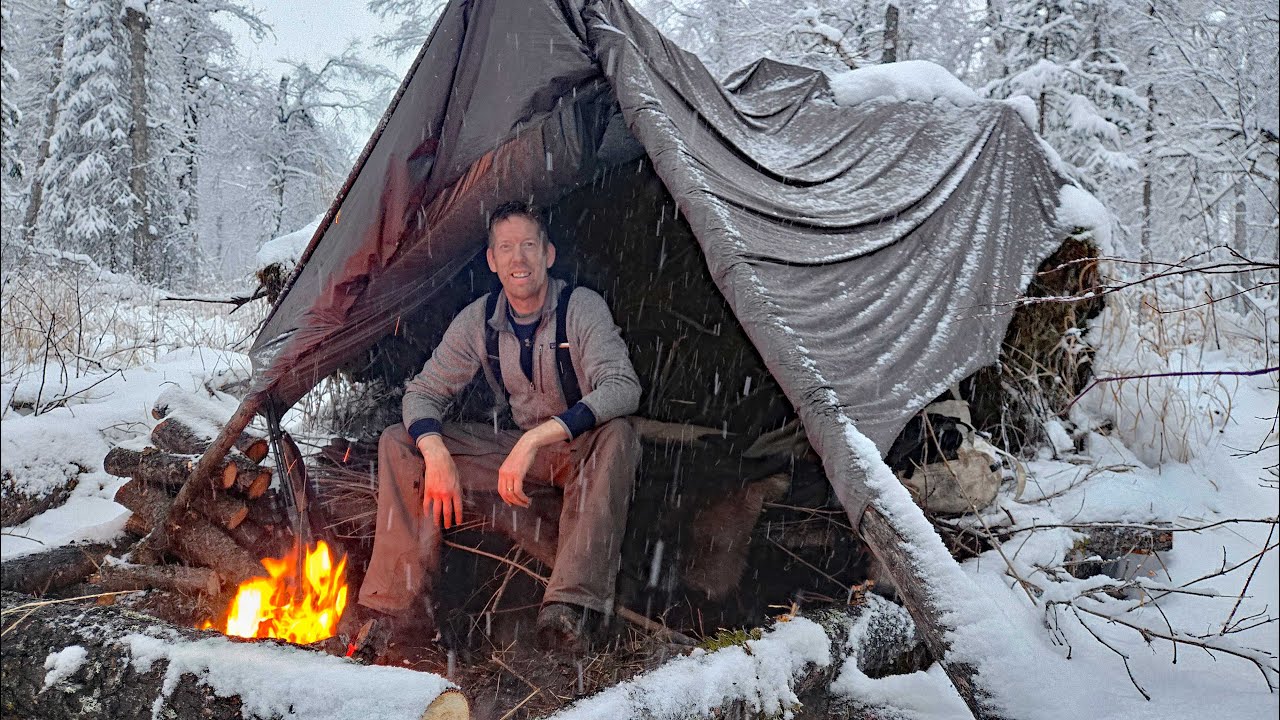 pmdvsrk's tweet card. Camping in Snowstorm With No Tent, No Sleeping Bag