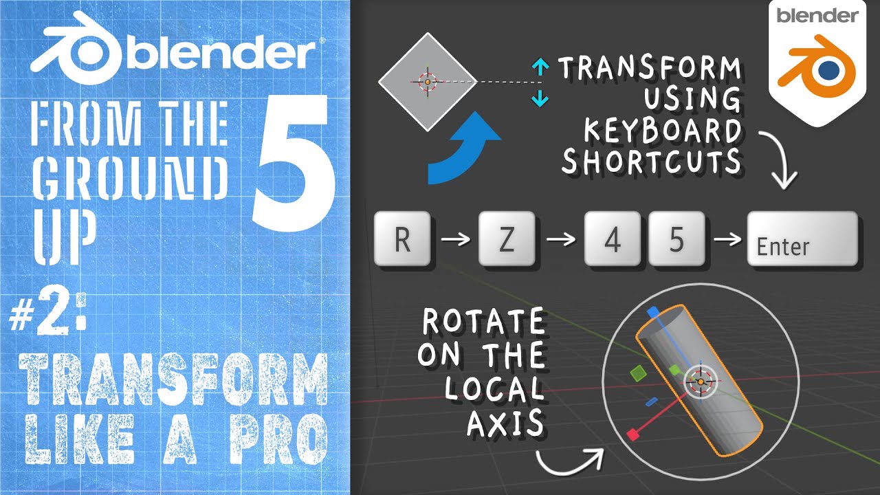 borncg's tweet card. #2: Transform Like a Pro! : Blender 5 From the Ground Up