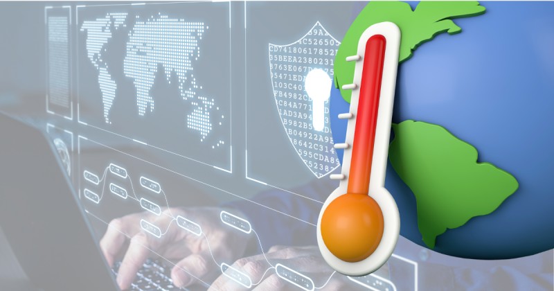 freework_tech's tweet card. Le réchauffement climatique exacerbe des menaces informatiques, alimentant l'instabilité et les bouleversements que les cybercriminels cherchent à exploiter.