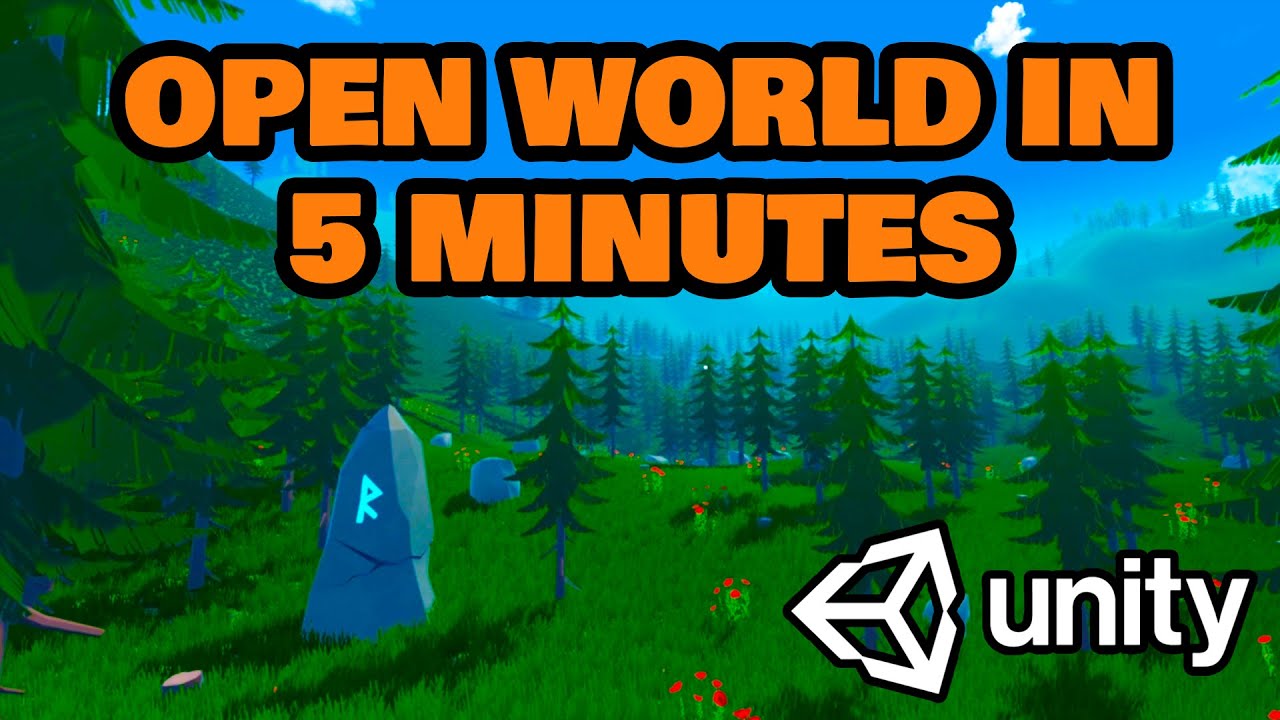 ViejoAventurer0's tweet card. Build a beautiful 3D open world in 5 minutes | Unity