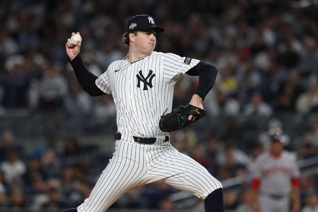 FieldLevelMedia's tweet card. NEW YORK — Rookie Cam Schlittler struck out 12 in eight innings during a stellar postseason debut as the New York Yankees eliminated the Boston Red Sox with a 4-0...