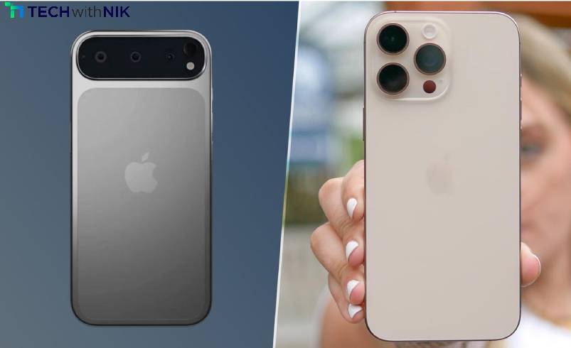 TechwithNik's tweet card. Discover the top 5 key upgrades in the iPhone 17 vs iPhone 16 comparison. Explore new features, performance boosts, and design changes only on TechwithNik.