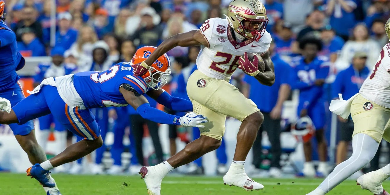 FSView's tweet card. FSU’s 2025 campaign ends with a 40-21 loss at Florida, sealing a 5-7 finish and a second straight season without a bowl.