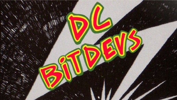 DCbitdevs's tweet card. **NEW LOCATION:** GW Business School Ric and Dawn Duques Hall 22nd Street NW, Room 251, 20052 Enter the building via the 22nd St NW entrance, Room is on 2nd floor Pizza p